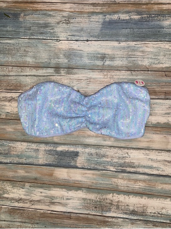 PINK Victoria's Secret Other - PINK Victoria’s Secret Iridescent Sequin Twist Bandeau Bra Top L NWT
